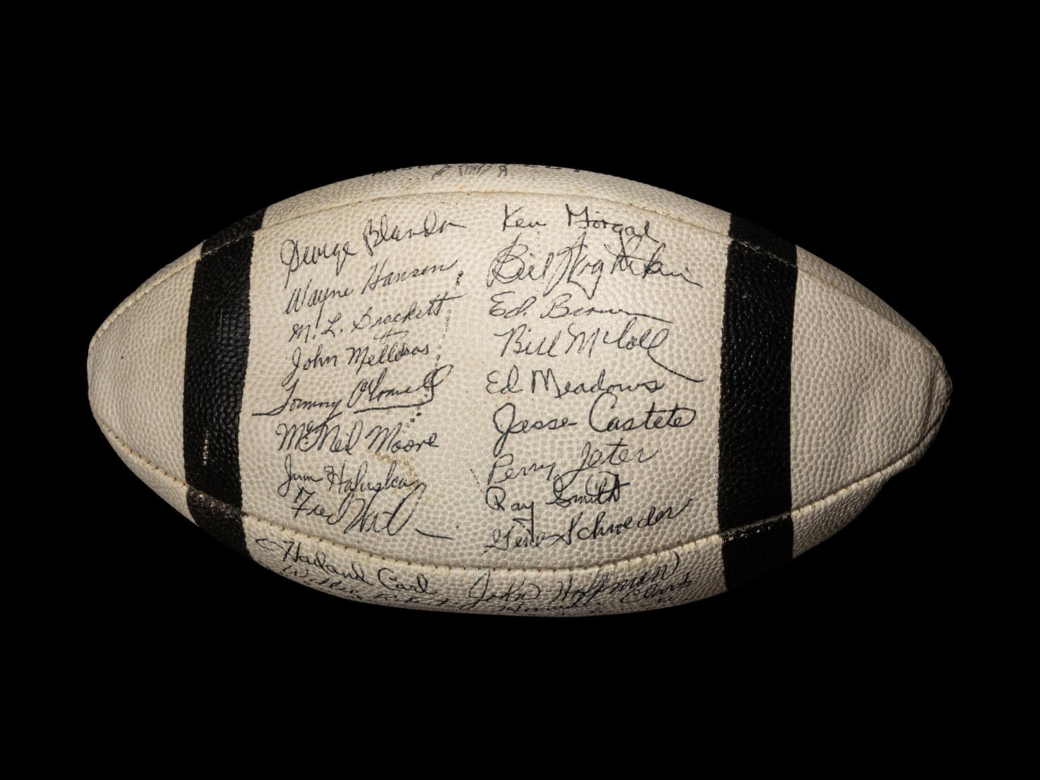A 1956 Chicago Bears Team Signed Autograph Wilson Football With 40 Signatures, Including Four Hall of Famers (BAS Beckett Authentication Services Certified),