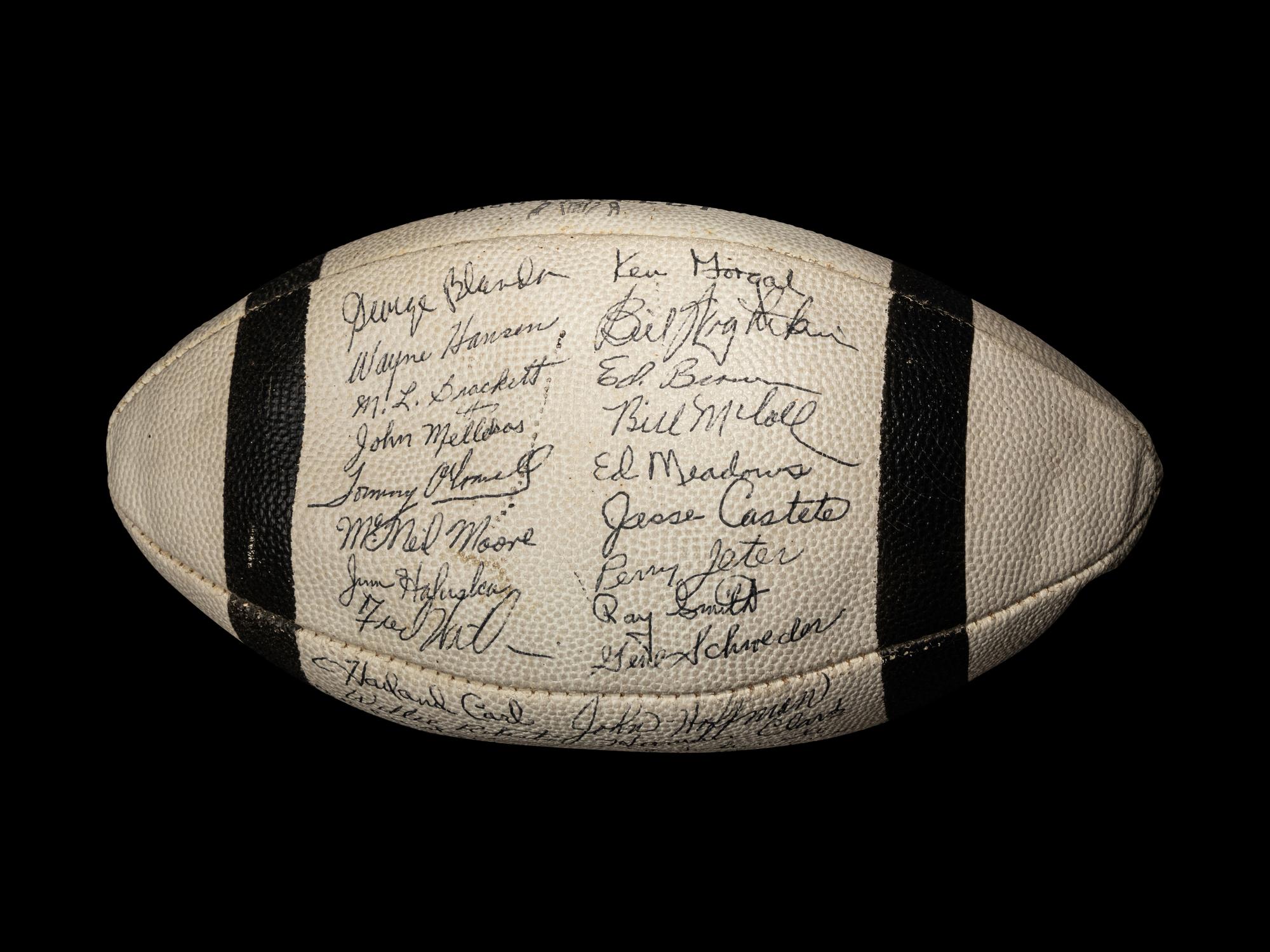A 1956 Chicago Bears Team Signed Autograph Wilson Football With 40 Signatures, Including Four Hall of Famers (BAS Beckett Authentication Services Certified),
