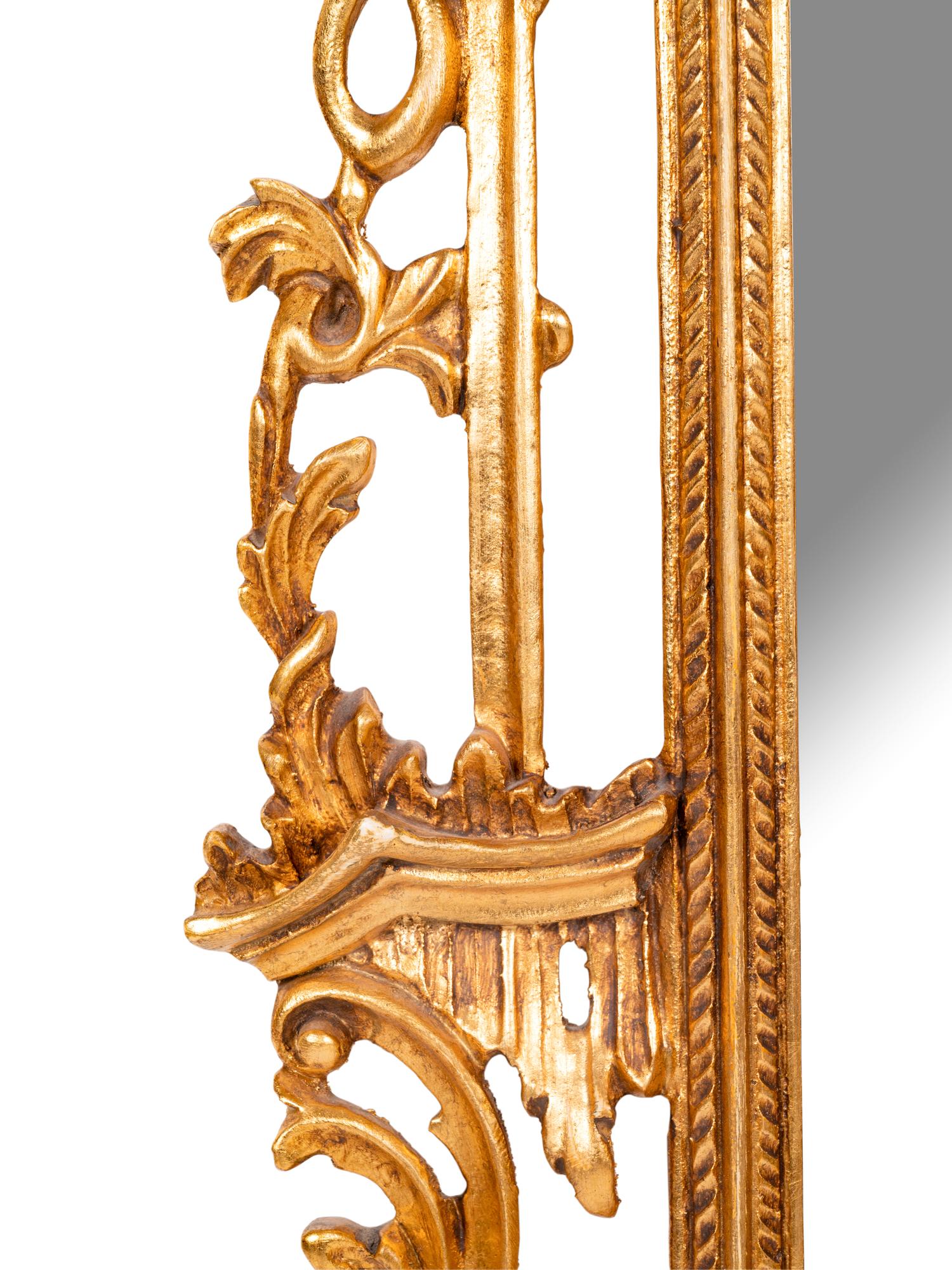A Chinese Chippendale Style Giltwood Mirror