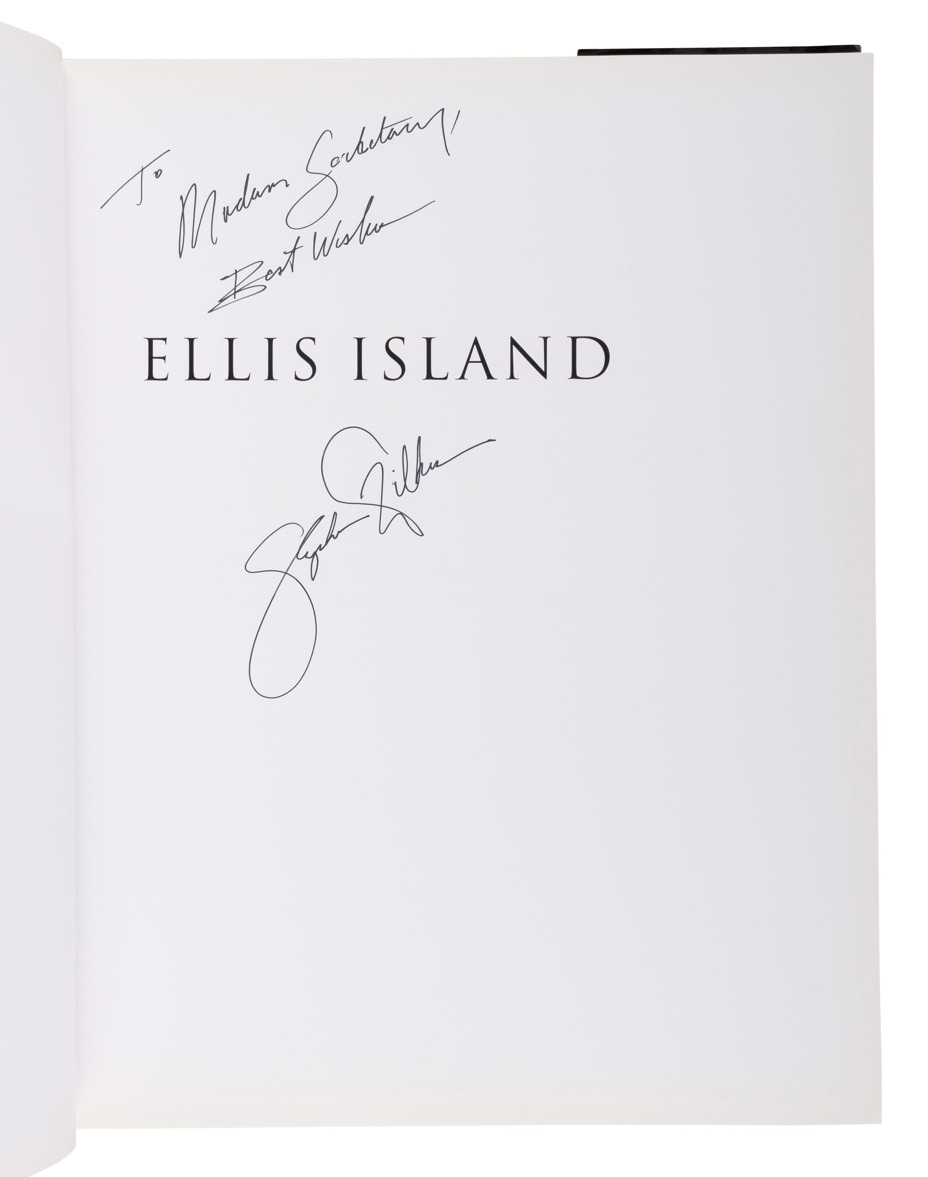 WILKES, Stephen. Ellis Island: Ghosts of Freedom. 2006. FIRST EDITION. INSCRIBED BY WILKES TO SECRETARY ALBRIGHT.