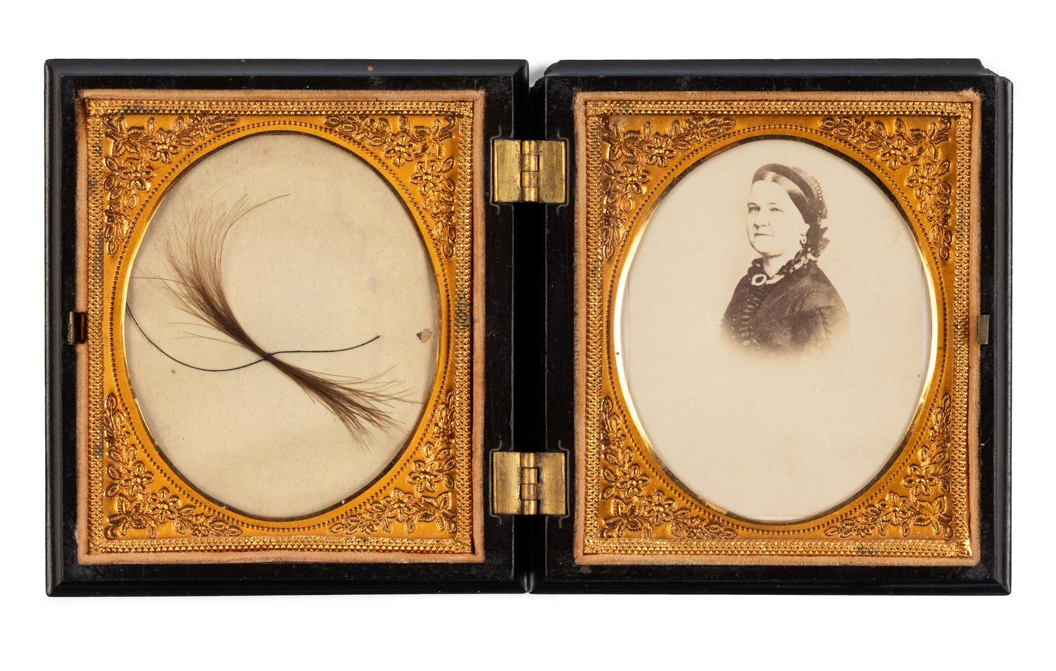 LINCOLN, Mary Todd (1818-1882). A lock of hair purportedly taken from Mary Todd Lincoln, ca 4 March 1865.