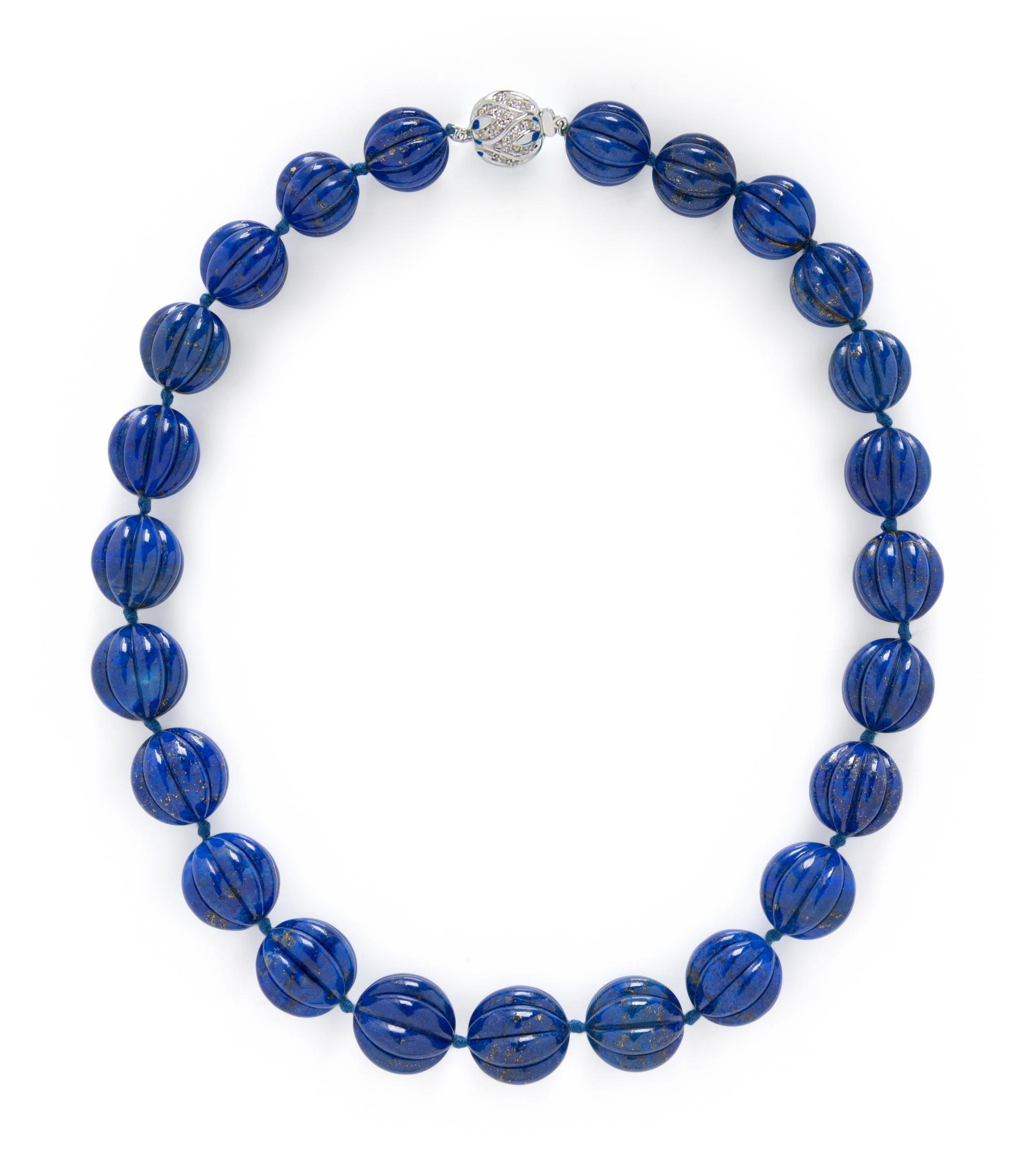 LAPIS LAZULI BEADED NECKLACE