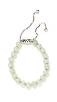 DAVID YURMAN, LIGHT GREEN HARDSTONE 'SPIRITUAL' BEAD BRACELET