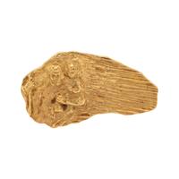 YELLOW GOLD BROOCH