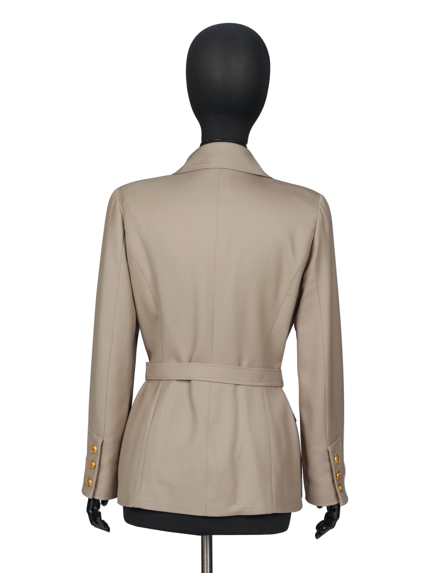 CHANEL, KHAKI MILITARY JACKET, 1996