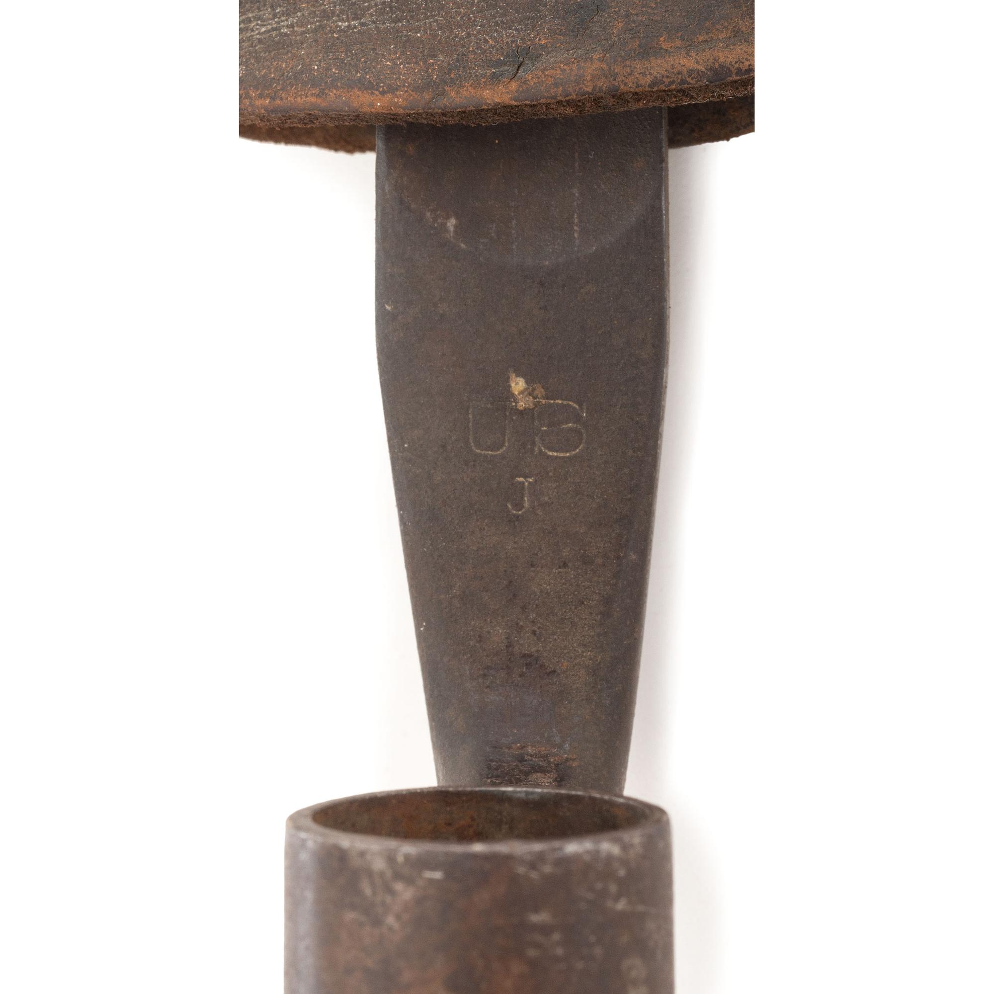 Model 1861 US Springfield rifle musket dated 1861 with bayonet and frog.