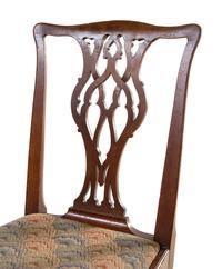 A Queen Anne Mahogany Side Chair and a George III Mahogany Side Chair