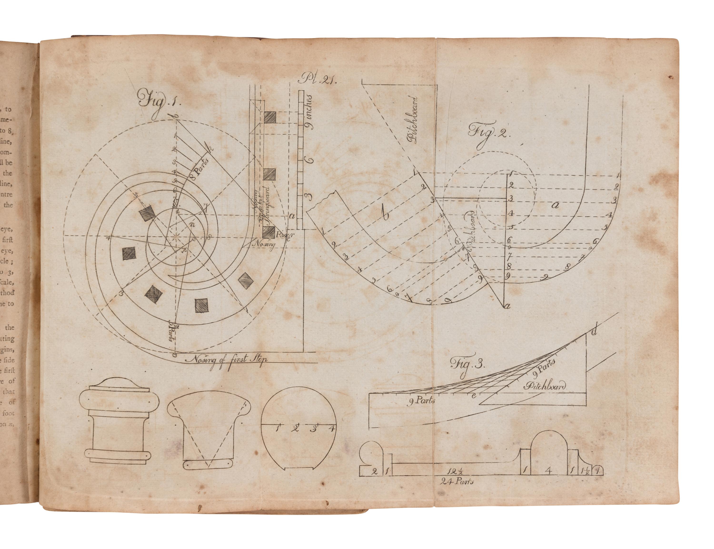 BENJAMIN, Asher (1773-1845). The Country Builder's Assistant, Containing a Collection of New Designs of Carpentry and Architecture. Greenfield, MA: Thomas Dickson, 1797.