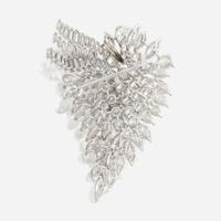 A diamond and white gold pendant/brooch