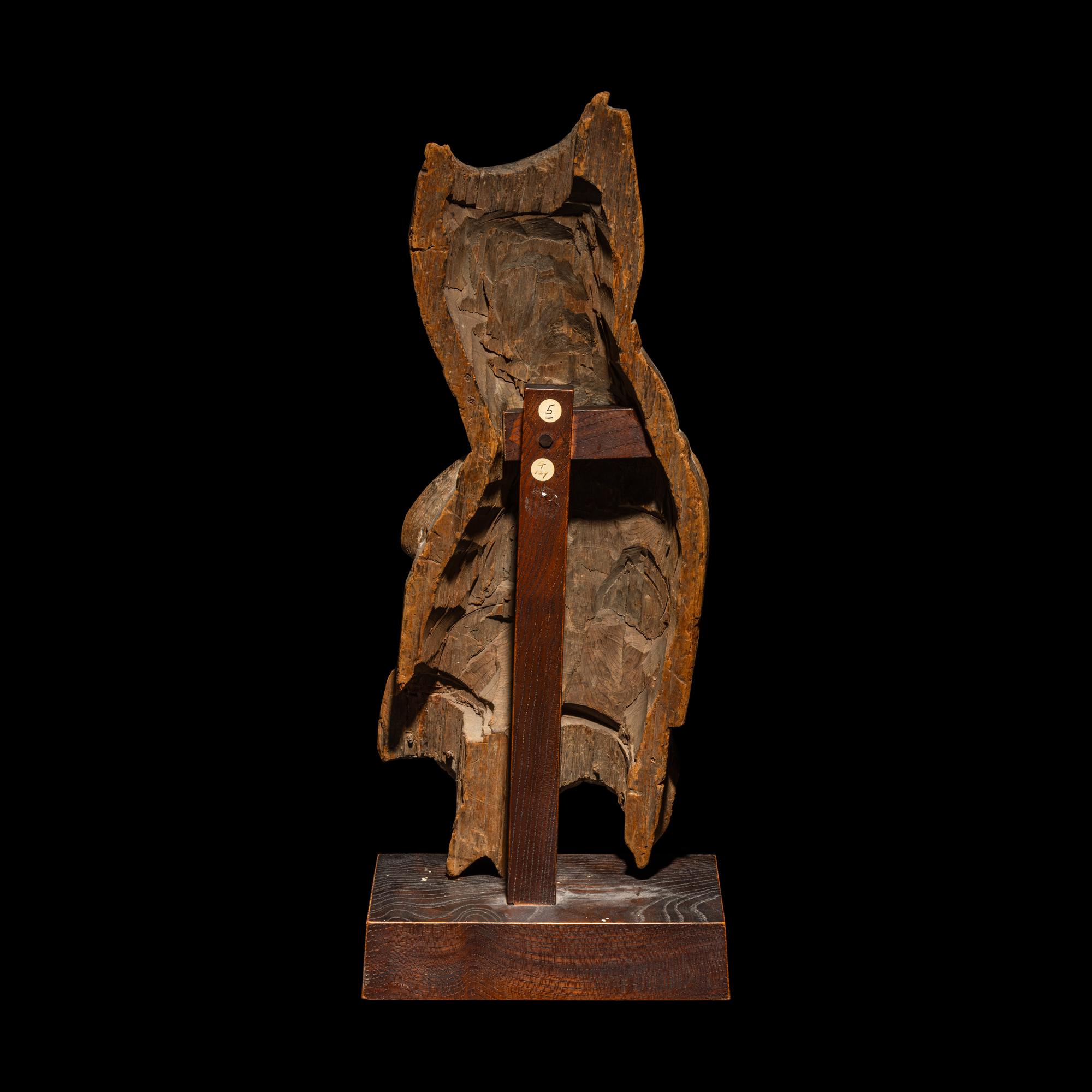 A Japanese Heian Wood Torso of a Guardian