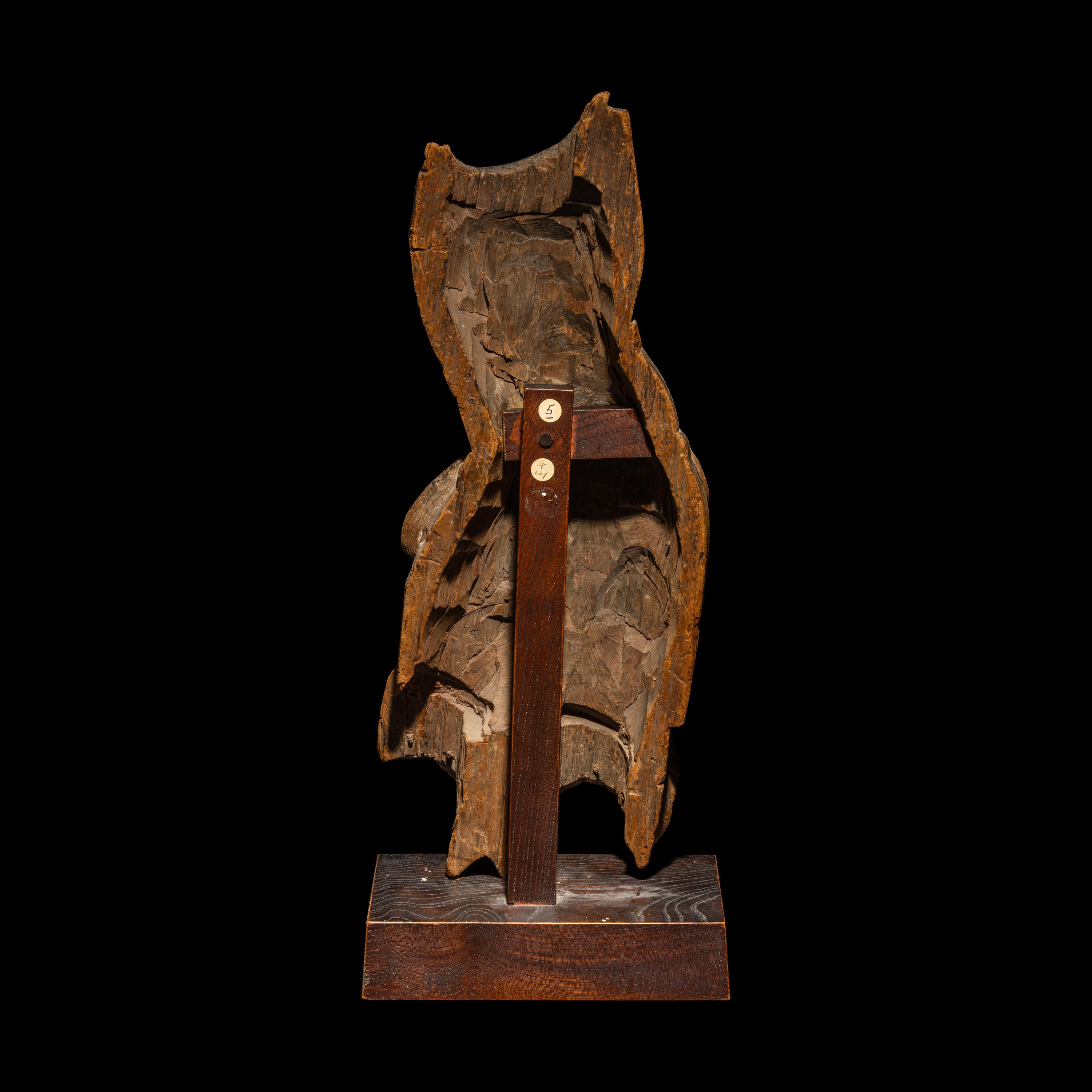 A Japanese Heian Wood Torso of a Guardian