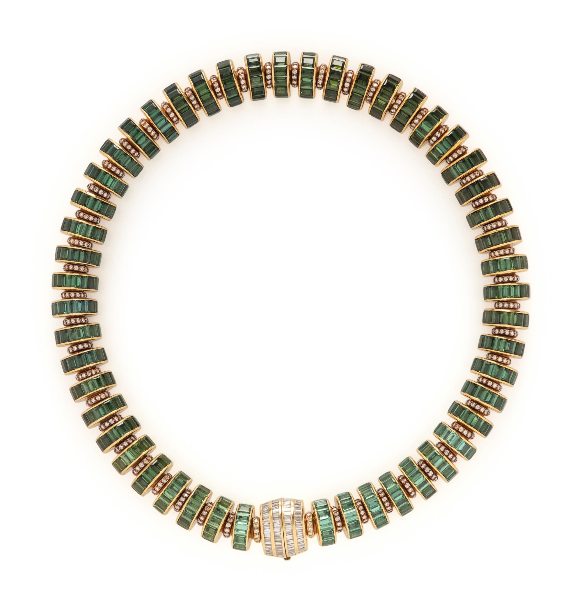 H. STERN, MULTICOLOR TOURMALINE, DIAMOND, AND AMETHYST JEWELRY SUITE