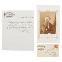 [Early Photography] Group of Items Identified to 19th century Photographers, incl. Abraham Bogardus.