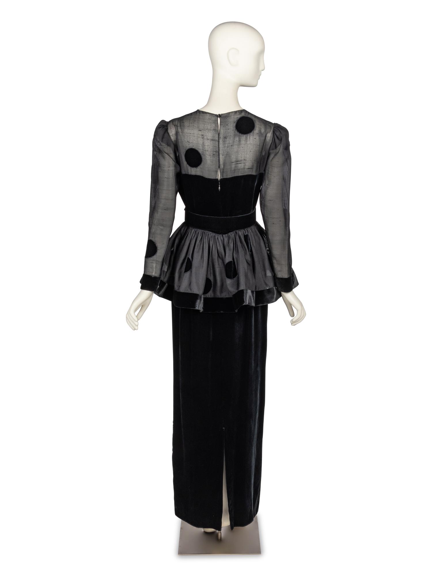 Bill Blass, Velvet Evening Gown, 1984