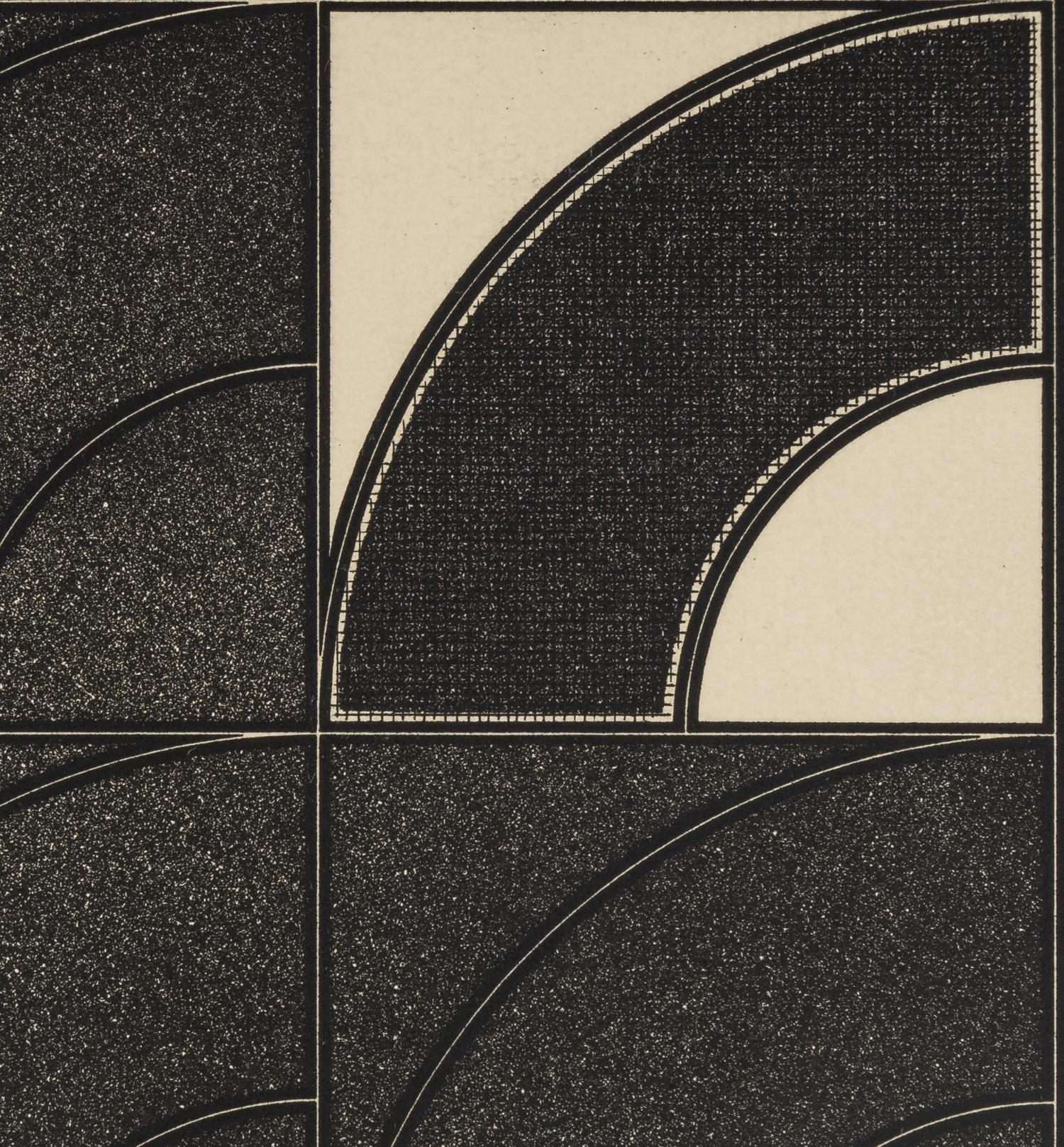 Quartered Arc and Black Quartered Arc (a pair of prints), 1970