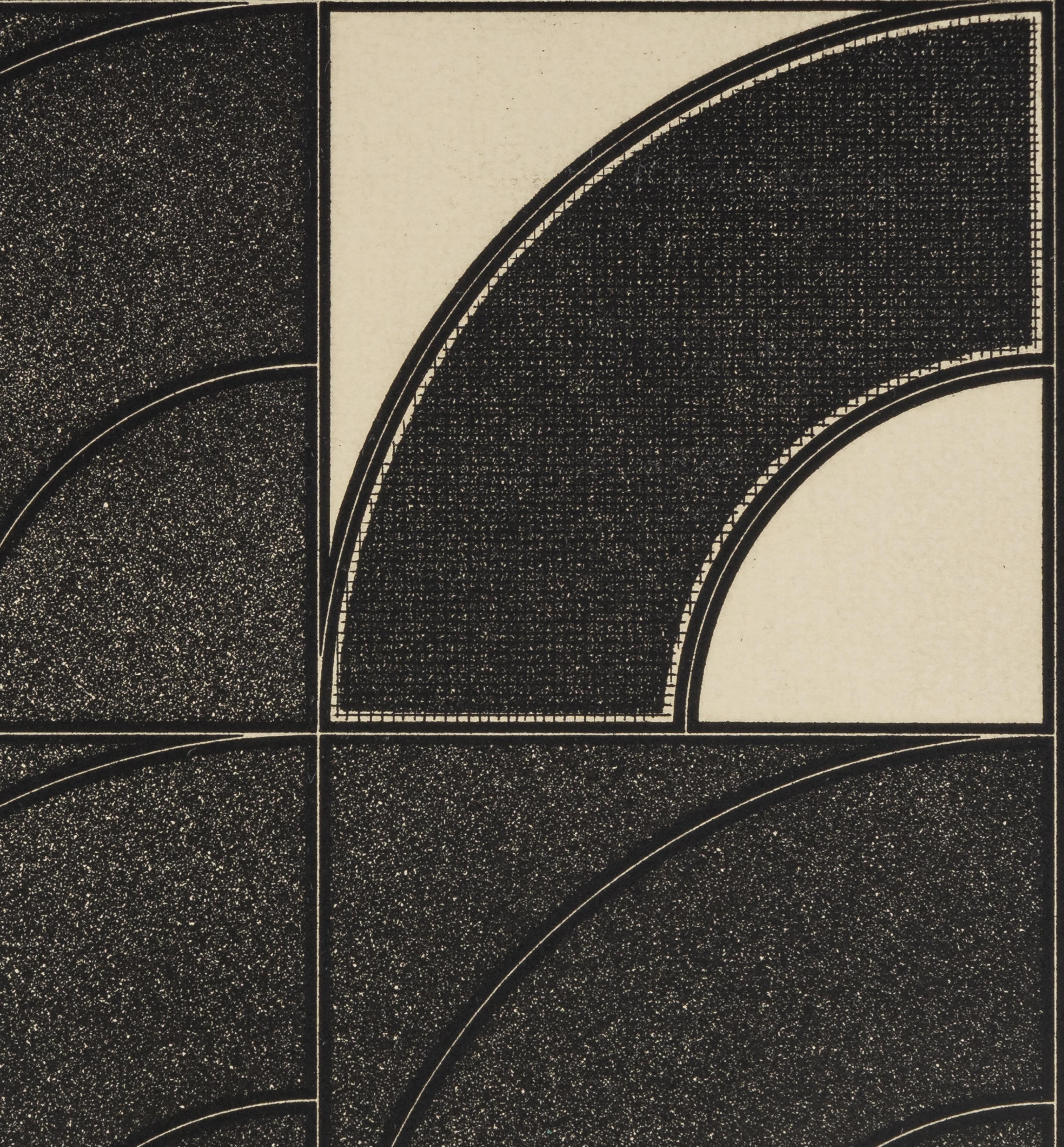 Quartered Arc and Black Quartered Arc (a pair of prints), 1970