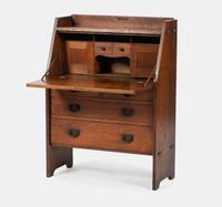 An Arts and Crafts Oak Slant-Front Desk, no. 732 Craftsman Workshops, Eastwood, NY, c. 1907-1912