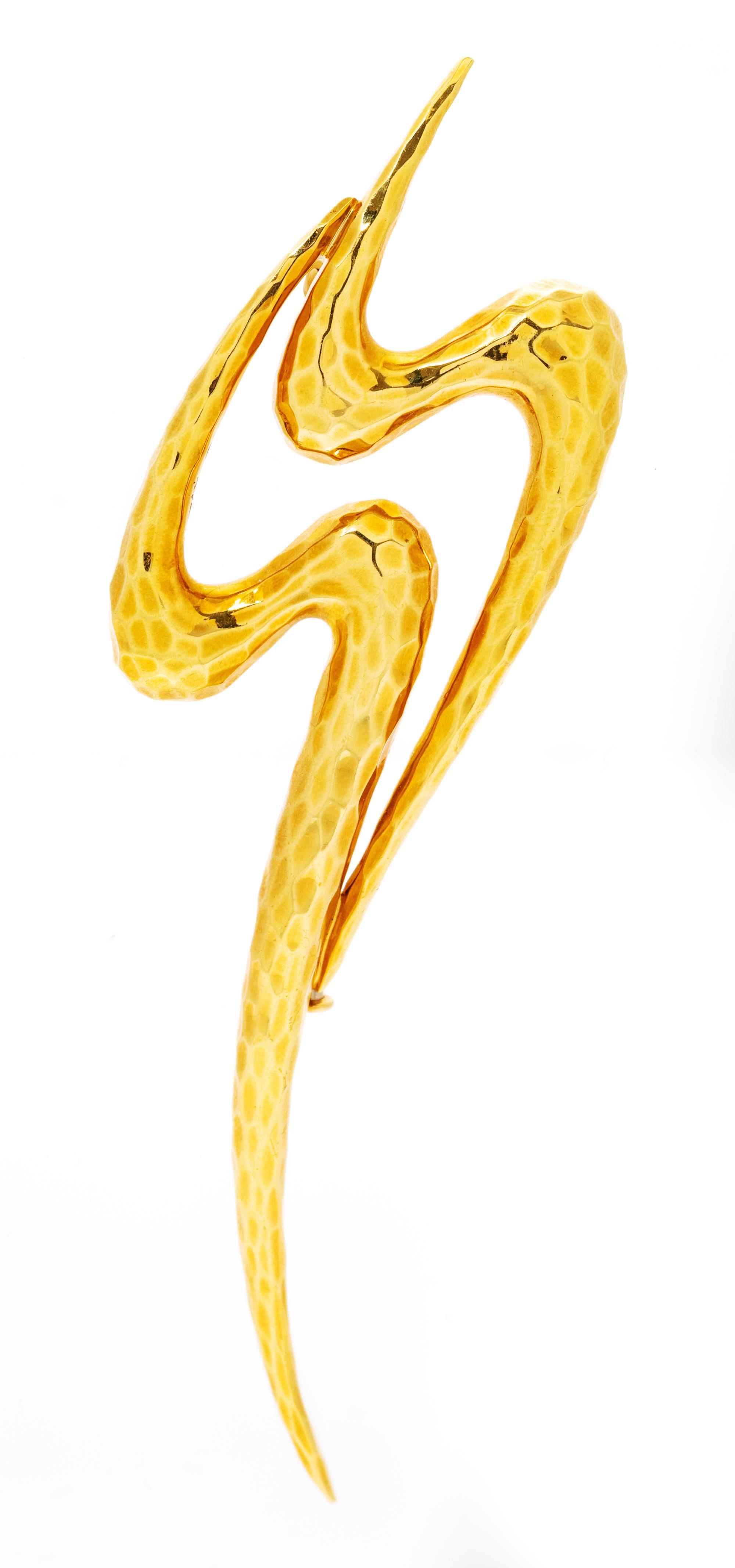 An 18 Karat Yellow Gold Double 'S' Brooch, Henry Dunay, 13.65 dwts.