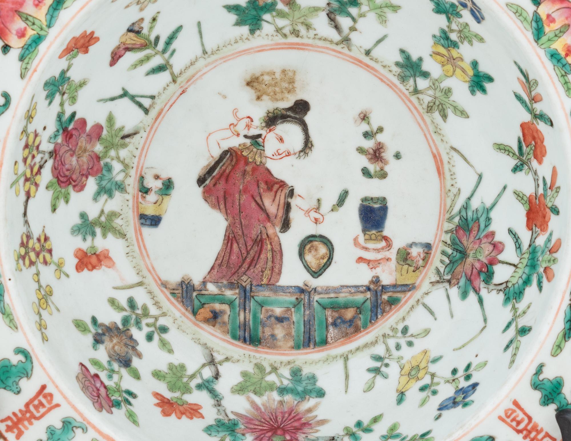 Three Chinese 'Figure' Porcelain Plates