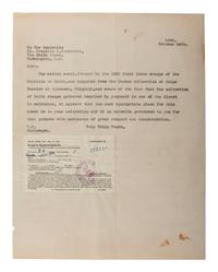 ROOSEVELT, Franklin D. (1882-1945). TLS as President, regarding his stamp collection.