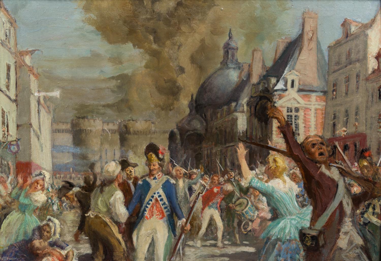 Charles Hoffbauer, (French/American, 1875-1957), Taking of the Bastille