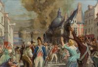 Charles Hoffbauer, (French/American, 1875-1957), Taking of the Bastille