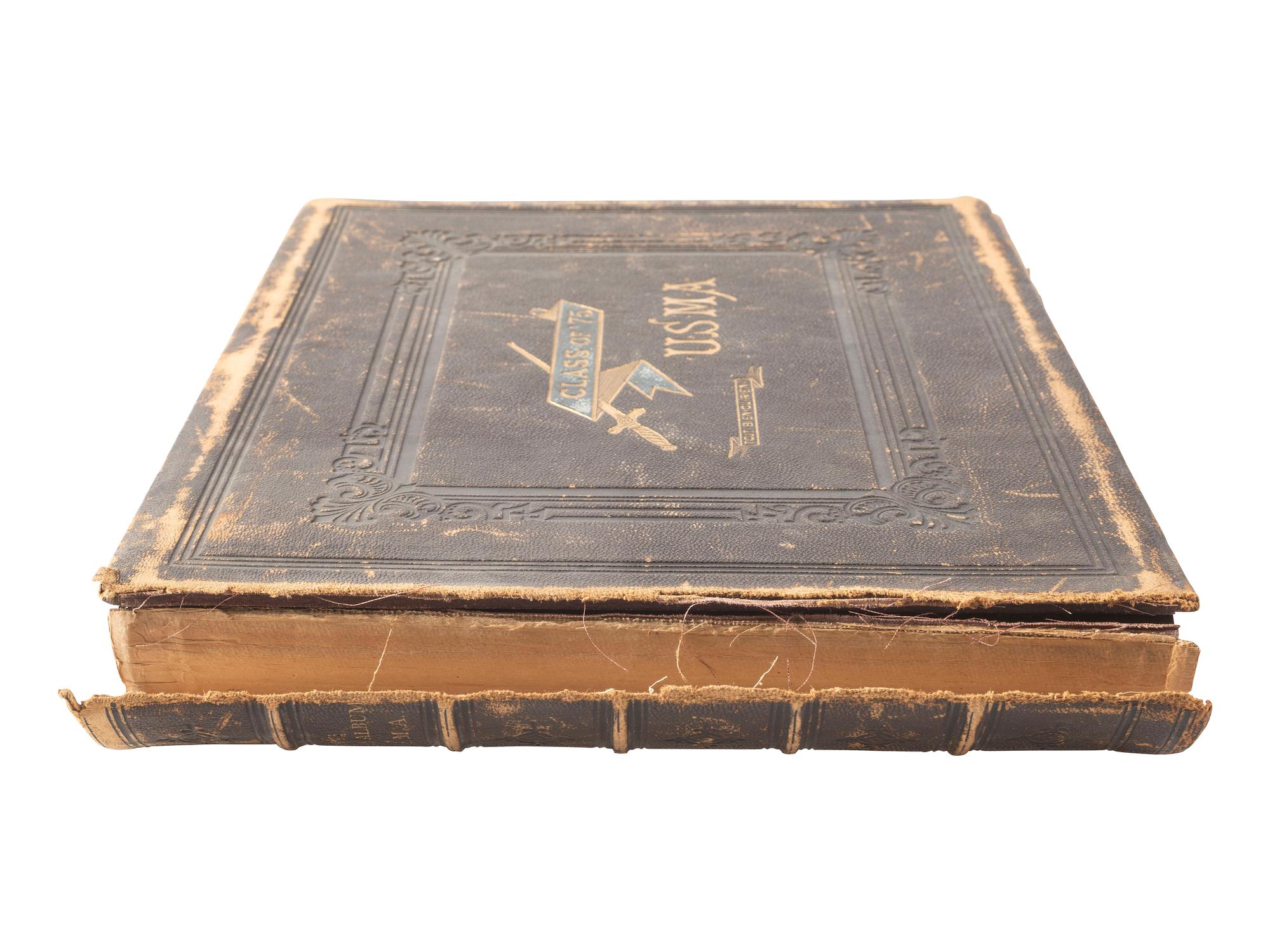 [LATE INDIAN WARS]. PACH, G.W. (1848-1904), photographer. US Military Academy year book for the Class of 1875, containing photographs of notable officers, professors, and cadets, incl. Little Bighorn casualty James G. Sturgis. New York: 1875.