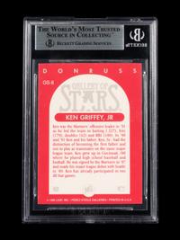 A 1992 Donruss Triple Play Gallery of Stars Ken Griffey Jr. Signed Autograph Baseball Card No. GS-8 (Beckett Authentication Services BAS Certified)