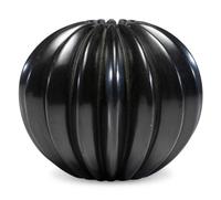 Blackware Ribbed Pottery Jar