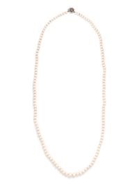 CULTURED PEARL AND DIAMOND NECKLACE