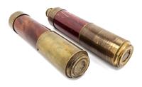 An English Mahogany Body Three-Draw Telescope Diameter of lens 1 3/4 inches. — DOLLOND, LONDON, 19TH CENTURY