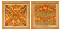 A Pair of Art Nouveau Block Prints