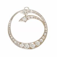 Diamond Circle Brooch