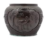 A Japanese Bronze Jardinière
