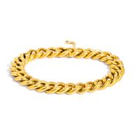 YELLOW GOLD CURB LINK BRACELET