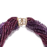 RUBY AND AMETHYST TORSADE NECKLACE