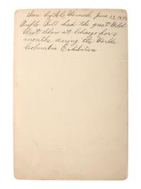 [WILD WEST SHOWS]. BRISBOIS, photographer. Cabinet card of William F "Buffalo Bill" Cody. Chicago, IL.