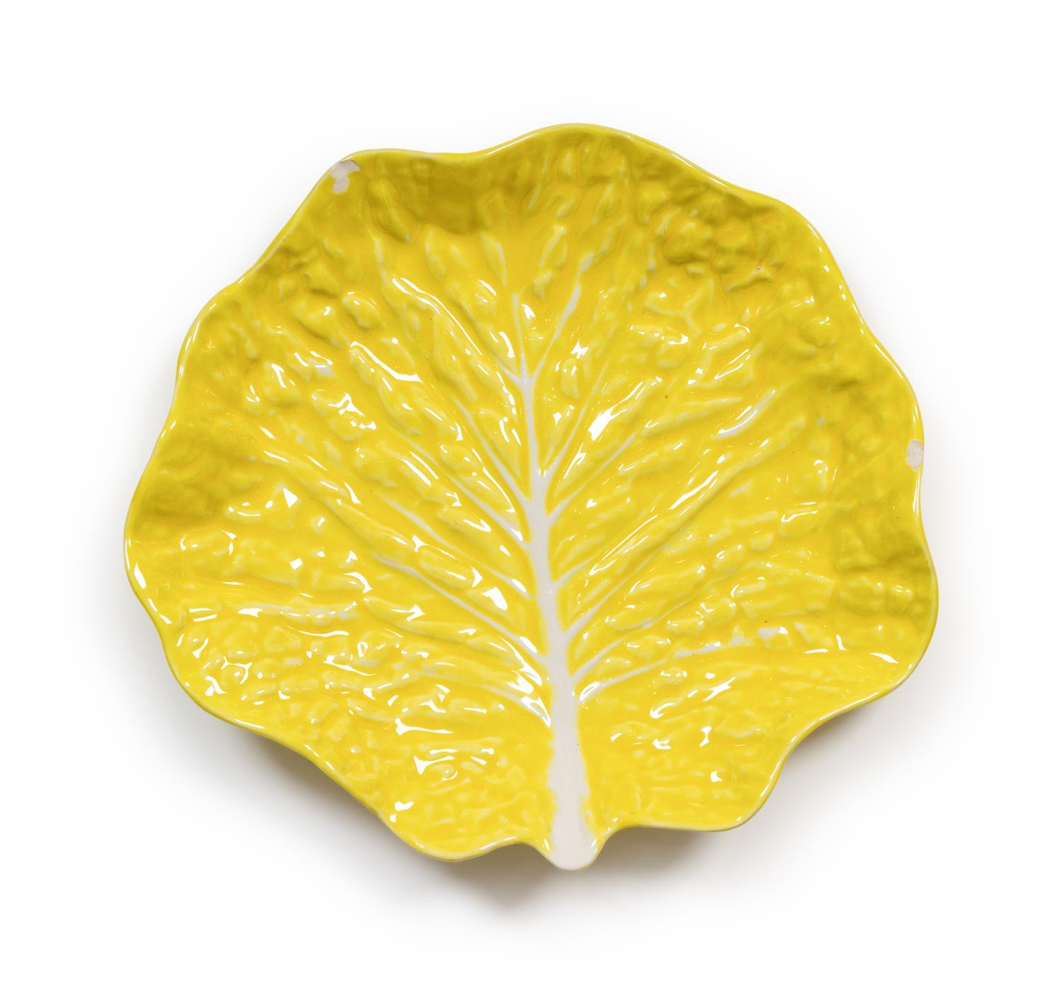 A Yellow "Lettuce Ware" Dinner Service