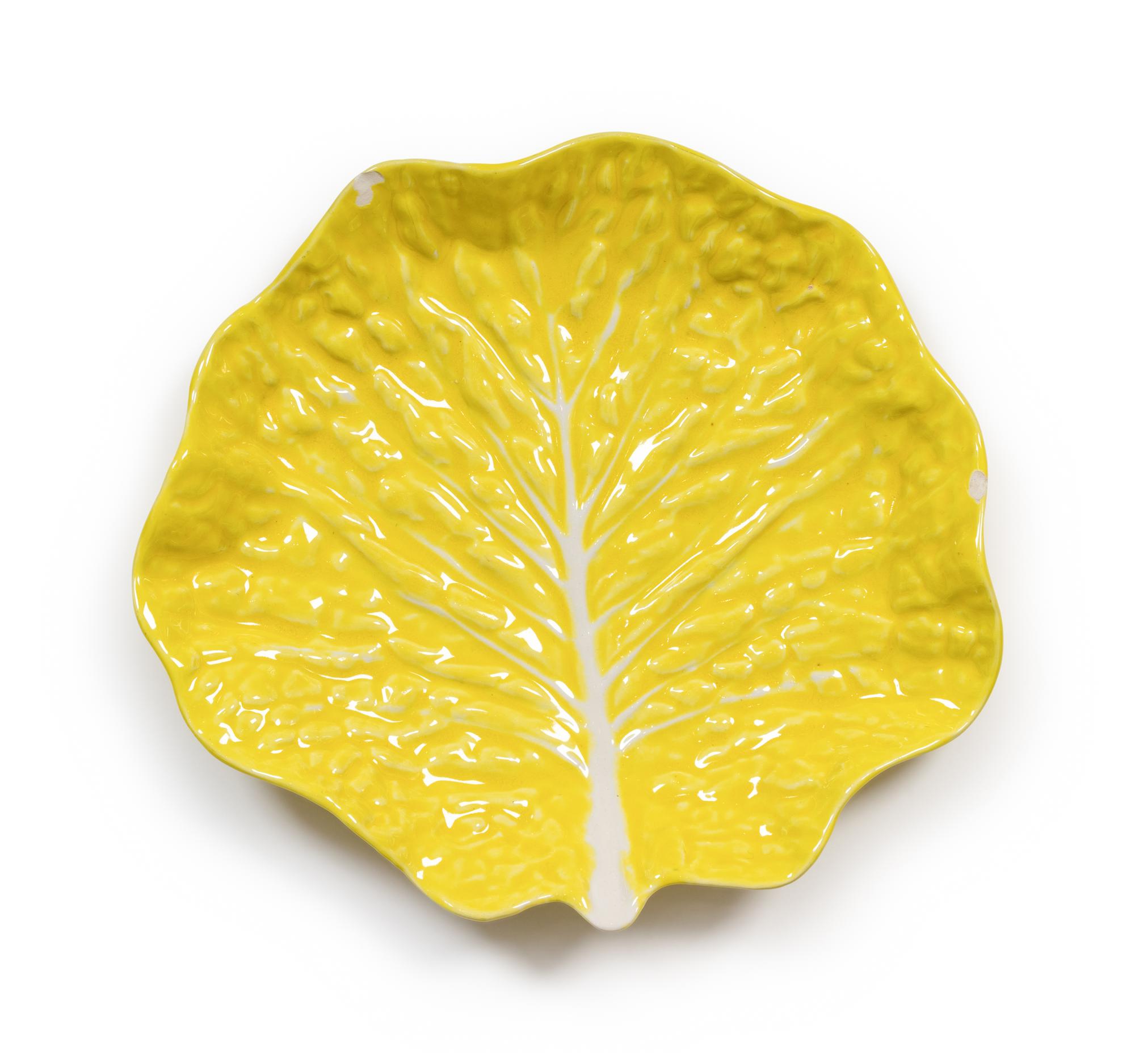 A Yellow "Lettuce Ware" Dinner Service
