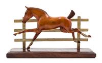 A Carved and Painted Wood Figure of a Horse Height 6 7/8 inches. — ATTRIBUTED TO PETER GIBA, 20TH CENTURY