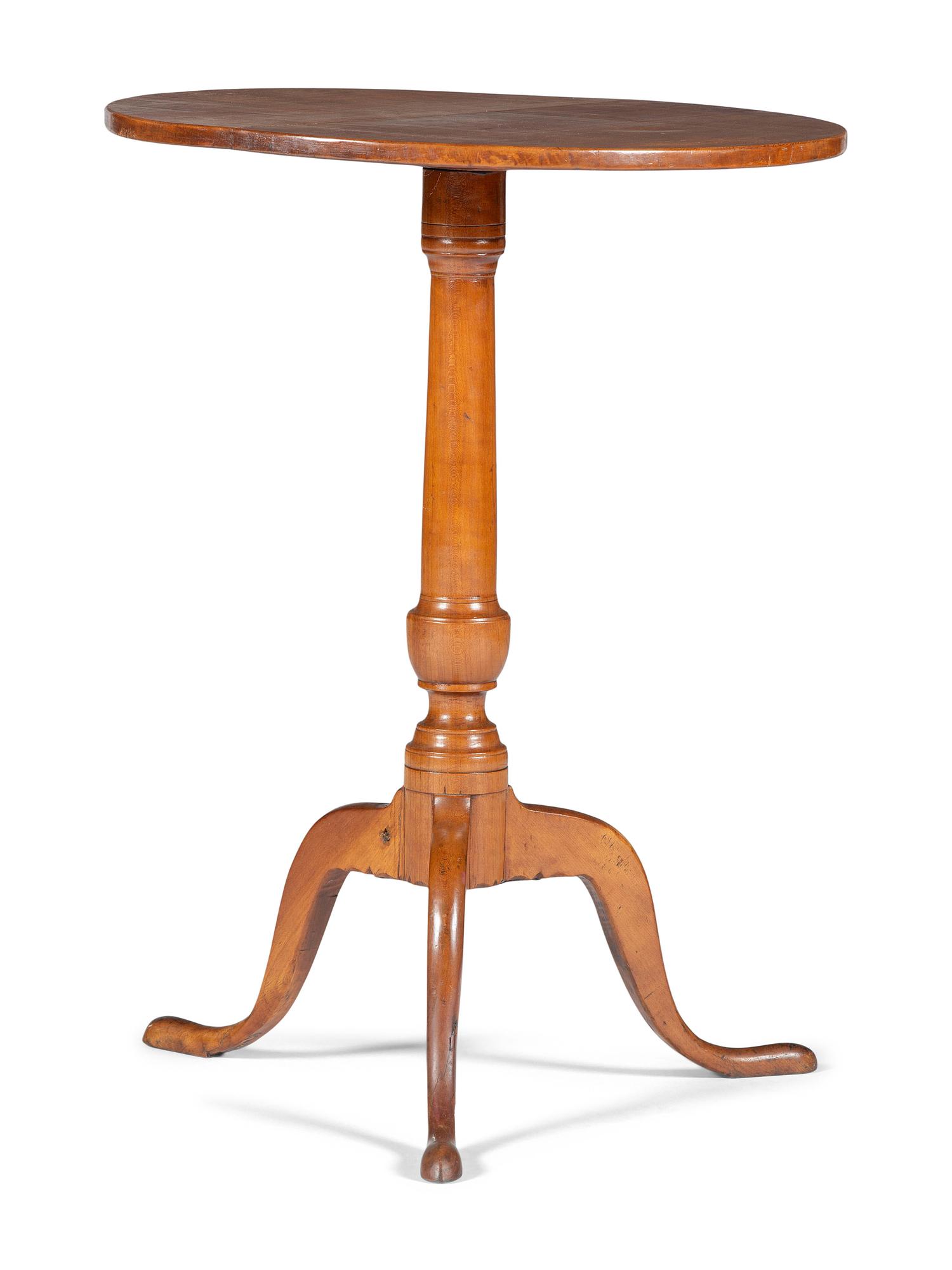 A Queen Anne Maple Candlestand
