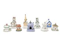 A Collection of Staffordshire Pottery Incense Burners and Cottage Ornaments — Circa 1830