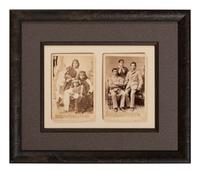 [CHOATE, John N. (1848-1902), photographer]. A pair of cabinet cards featuring identified Pueblo students at Carlisle Indian School, before and after. [Carlisle, PA]: ca 1880-83.