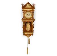 A Continental Gilt Metal Mounted Walnut Regulator Clock
