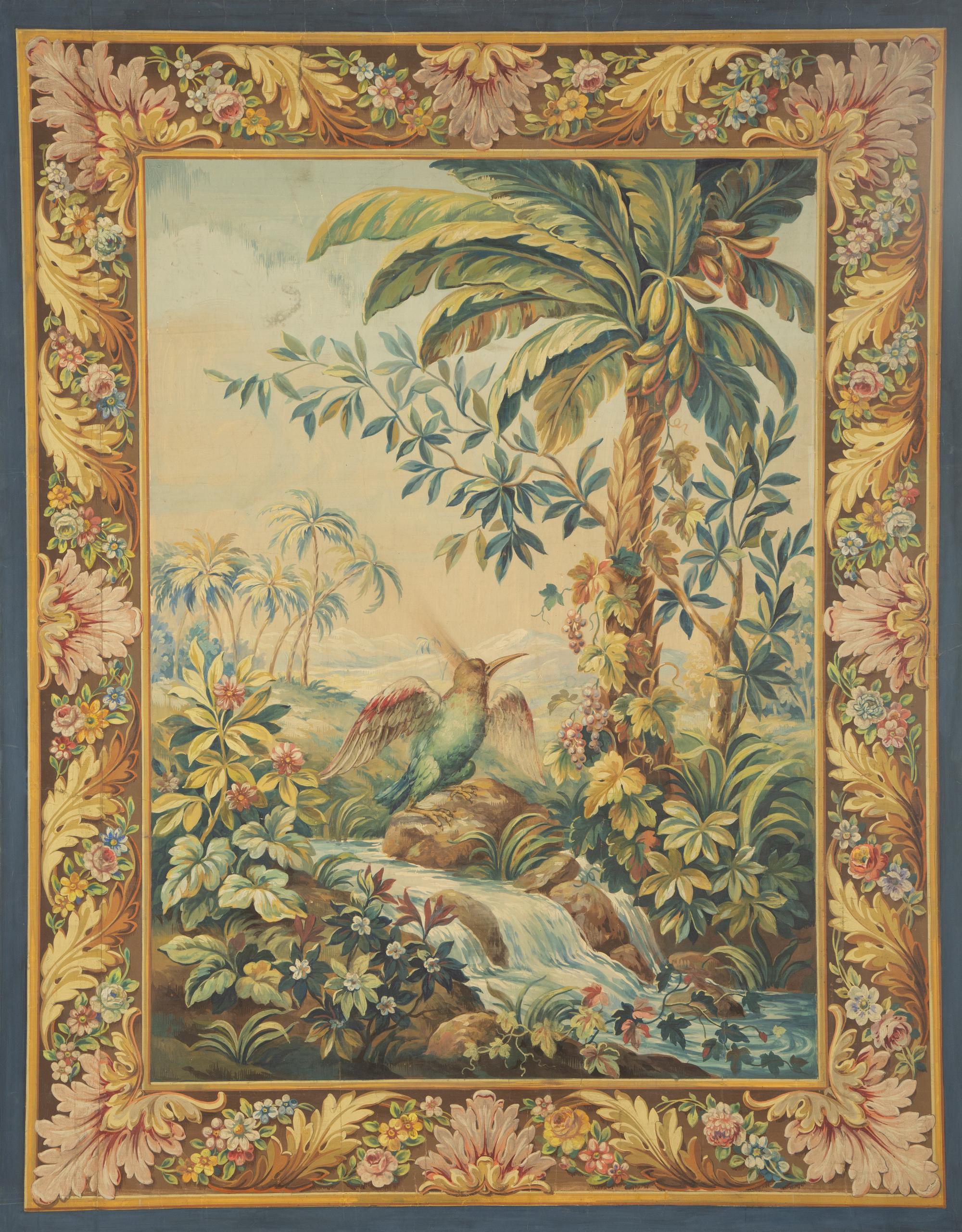 A French Boiserie Wallpaper Panel