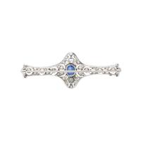 EDWARDIAN, SAPPHIRE AND DIAMOND BAR BROOCH