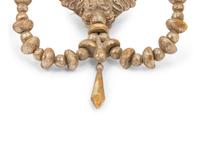 A Pair of Continental Silvered Wood Two-Light Sconces