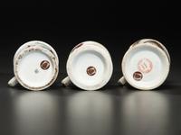 Three Porcelain Occupational Shaving Mugs Related to Food and Beverage Trades