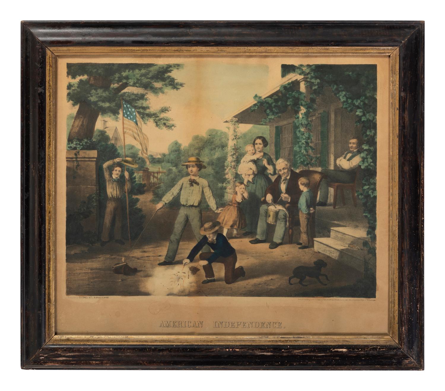 Three Framed American Lithographs Including Currier & Ives and Caldwell & Co.