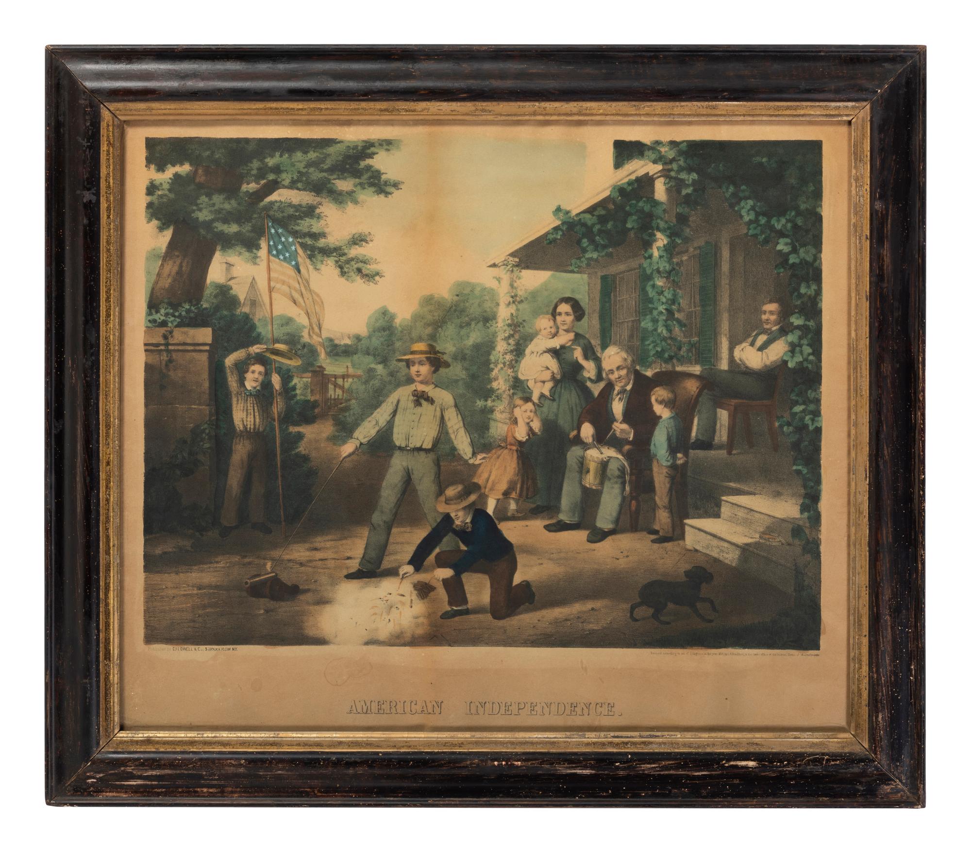 Three Framed American Lithographs Including Currier & Ives and Caldwell & Co.